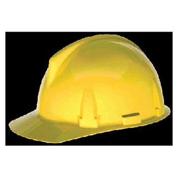 MSA 454721 Yellow TopGard Class E Type I Slotted Hard Cap With 1-Touch Suspension