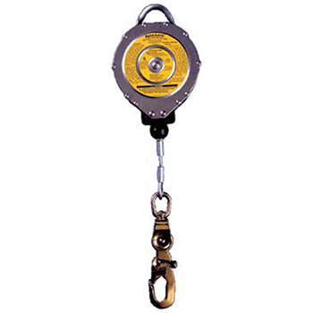 MSA 506615 Dyna-Lock Self Retracting Lanyard With Roughneck Black Corrosion Resistant Coating 20' Nylon Strap And HL