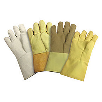 National Safety Apparel 14" Norbest 822 45 Ounce Kevlar PBI Nomex Lined Heat Resistant Gloves With Straight Thumb And Kevbest Cuff