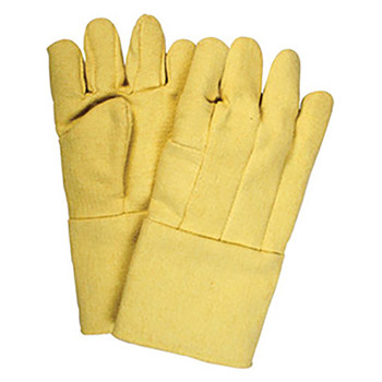 National Safety Apparel 18" 22 Ounce Thermobest Kevlar Wool Lined Heat Resistant Gloves With Straight Thumb, Gauntlet Cuff And Aluminized Back