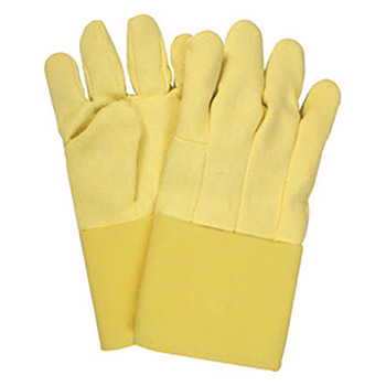 National Safety Apparel 18" 22 Ounce Kevlar Terrybest Terry Cloth Reversed Wool Lined Heat Resistant Gloves With Wing Thumb And Gauntlet Cuff