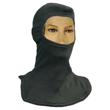 National Safety Apparel H18CX One Size Fits All Black Double-Layer Carbon-X Flame Retardant Balaclava Knitted Hood