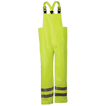 National Safety Apparel R40RLLG14 Large Fluorescent Yellow Arc H20 10 Ounce Flash Fire Rated Polyurethane And Cotton Bib