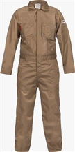 Lakeland 7 oz. 100% FR Cotton Coveralls, Lightweight, Kahki Color, Size L, Per Each