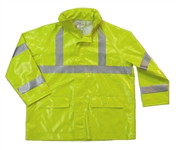 Dura Viz 1930AJ High Visibility Jacket, Attached Tuck-Away Hood & D-Ring Access Port