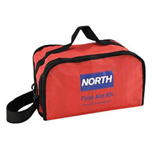 North by Honeywell NOS018500-4222 Redi-Care 7" X 10 1/2" X 6" Red Nylon Portable Mount Large 25 Person Responder First Aid Kit
