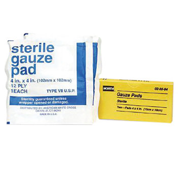 North by Honeywell NOS020584 4" X 4" Latex-Free Sterile Gauze Pad 
