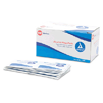 North 155818D by Honeywell Individually Wrapped Premoistened 70% Isopropyl Alcohol Prep Pads (100 Per Box)
