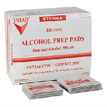 North 156818D by Honeywell Individually Wrapped Premoistened 70% Isopropyl Alcohol Prep Pads (200 Per Box)