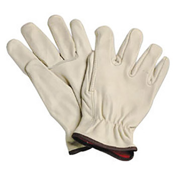 North by Honeywell Size 10 Natural Cow Grain Leather Lined Cold Weather Gloves With Straight Thumb And Leather Cuff