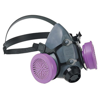 North by Honeywell NOS550030M Medium Black Elastomeric/Silicone Half Mask 5500 Series Facepiece