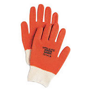 North by Honeywell Medium Nitri-Kote Cut Resistant Rust Nitrile Dipped Fully Coated Work With Natural Seamless Cotton And Polyester Knit Liner And Knit Wrist