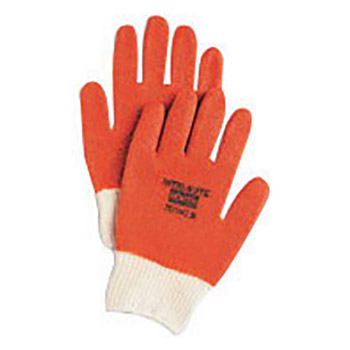 North by Honeywell Small Nitri-Kote Rust Nitrile Dipped Fully Coated Work Gloves With Natural Seamless Cotton And Polyester Knit Liner And Knit Wrist