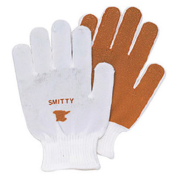 North by Honeywell Large Smitty Abrasion Resistant Lint Free Brown Nitrile Palm Coated Work Gloves With Knit Wrist