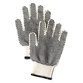 North by Honeywell Large Clean Grip Cut Resistant Black Dotted PVC Coated Work Gloves