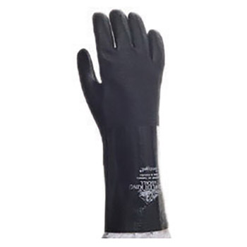 North by Honeywell Size 10 Trawler King Chemical Resistant Green PVC Dipped Palm Coated Work Gloves With Interlock Knit Liner And Gauntlet Cuff