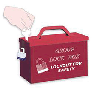 North GLB01 by Honeywell Red Group Lock Box For Work Team Lockout Situations