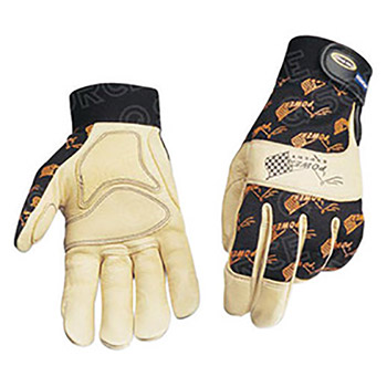 North By Honeywell Small Black Mecano Expert Full Finger Deerskin Cut And Sewn Mechanics Gloves With Hook And Eye Closure Band, Reinforced Palm And Fingers