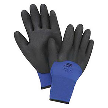 North by Honeywell Size 10 Black And Blue NorthFlex Cold Grip Textured Nylon Synthetic Lined Cold Weather Gloves With Knit Wrist And Foamed PVC Coated Knuckle