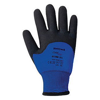 North by Honeywell Size 7 Blue And Black PVC HPT Synthetic Lined Cold Weather Gloves With Elastic Knitted Wrist, Seamless And Foamed PVC Knuck