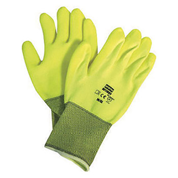 North by Honeywell Size 10 NorthFlex Neon 15 Gauge Abrasion Resistant Hi-viz Yellow PVC Palm Coated Work Gloves With Hi-Viz Yellow Nylon Liner And Knit Wrist