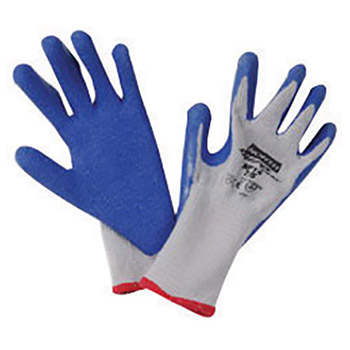North by Honeywell Size 8 DuroTask Cut Resistant Blue Rubber Palm Coated Work Gloves With Gray Seamless Cotton And Polyester Liner And Knit Wrist