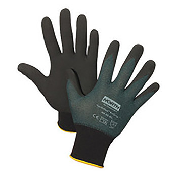 North by Honeywell Size 10 NorthFlex AirGrip 15 Gauge Black Micro Foam Nitrile Palm Coated Work Glove With Teal Nylon And Spandex Liner And Knit Wrist