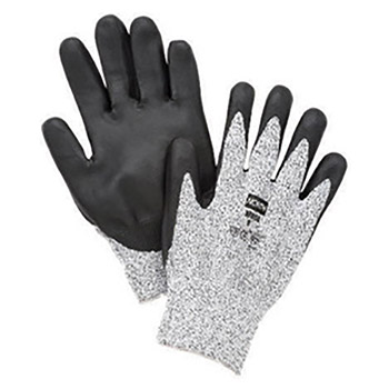 North by Honeywell Size 10 NorthFlex Light Task Plus II Black Cut Resistant Bi-Polymer Palm Coated Work Gloves With Gray Seamless Dyneema Liner And Knit Wrist