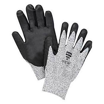 North by Honeywell Size 6 Gray And Black NorthFlex Light Task Plus II Seamless Knit Cut Resistant Gloves With Knit Wrist, Dyneema Lined And Bi-Polymer Coating