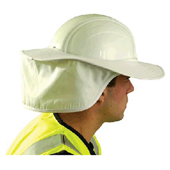 OccuNomix One Size Fits All White Cotton Hard Hat Shade, Per Each