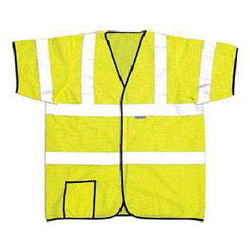 OccuNomix 3X Yellow Lightweight Mesh Class 3 Short Sleeve Vest With Front Hook And Loop Closure 2