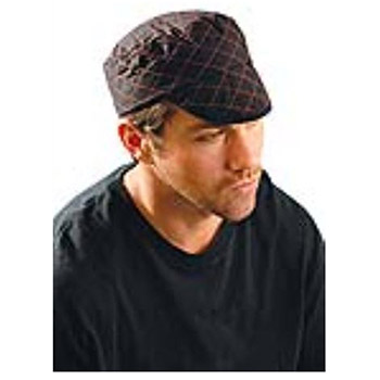 OccuNomix One Size Fits All Black Tuff Nougies Quilted Beanie With Red Stitching