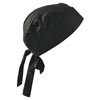 OccuNomix OCCTN5-06 Black Tuff Nougies 100% Cotton Doo Rag Tie Hat With Plastic Hook Closure And Holographic Hangtag