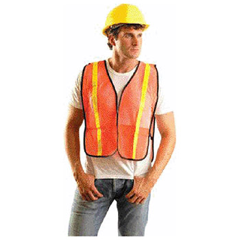 OccuNomix X-Large Orange OccuLux Lightweight Polyester And Mesh Non-ANSI Economy Vest With Front Hook And Loop