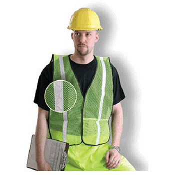 OccuNomix 4X Yellow OccuLux Lightweight Polyester And Mesh Non-ANSI Economy Vest With Front Hook And Loop Closure