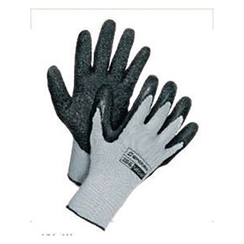 Honeywell X-Large Tuff-Coat 10 Cut Medium Weight General Purpose Abrasion Resistant Black Natural Rubber Palm And Fingertip Coated Work Gloves With String Cotton And Polyester Knit Liner