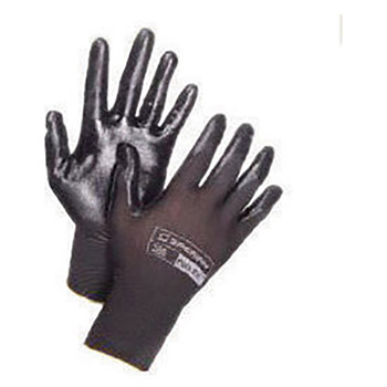Honeywell Large Pure Fit 13 Cut Light Weight General Purpose Black Nitrile Palm Coated Work Gloves With Black Nylon Liner And Continuous Knit Wrist