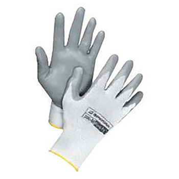 Honeywell Large Pure Fit 13 Cut Light Weight General Purpose Cut Resistant Gray Foam Nitrile Palm Coated Work Gloves With White Nylon Liner