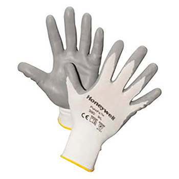 Honeywell Size 11 Pure Fit 13 Gauge Light Weight Abrasion, Nicks And Cut Resistant Gray Foam Nitrile Palm Coated Work Glove With Seamless Knit Nylon Liner And Knit Wrist