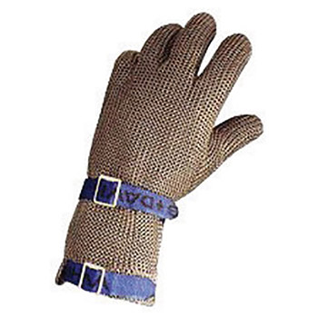 Honeywell Large Sperian Whiting + Davis Stainless Steel Fully Enclosed Cut Resistant Gloves With Extended Cuff, Mesh Lined, Polypropylene Coating