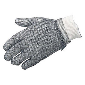 Honeywell Size 2 Chainex Stainless Steel Ambidextrous Fully Enclosed Cut Resistant Gloves With 7 1-2" Spring Cuff And Mesh Lined