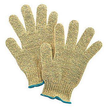 Honeywell Ladies Yellow Sperian CRT Dotted Style 13 ga Light Weight Fiber Cut Resistant Gloves With Safety And Seamless Knit Cuff Dotted Palm Coating