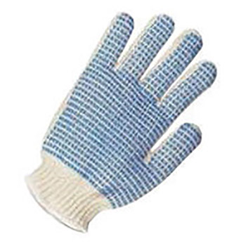 Honeywell Jumbo Performers Extra Knit 7 Cut Medium Weight General Purpose Abrasion Resistant Blue PVC Coated Work Gloves With Natural Liner And Knit Wrist
