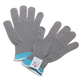 Honeywell Large Gray TuffShield 7 gauge Heavy Weight Ambidextrous Cut Resistant Gloves With Seamless Knit Wrist, Leather Lined, HPPE Seamless Knit Blend