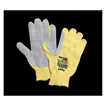 Honeywell PERKV18A-100-50 One Size Fits Most Yellow And Gray Junk Yard Dog 7 gauge Standard Weight Cut Resistant Gloves With Seamless Knit Wrist And Kevlar Seamless Knit Blend
