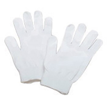 Honeywell Large White Performers Knit And Sperian 13 Gauge Light Weight Seamless Knit Polyester 13 Cut Low Lint Inspection Gloves With Knit Wrist