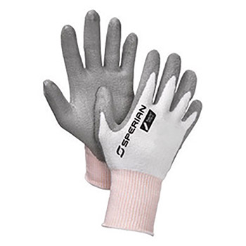 Honeywell Large Pure Fit 13 Cut Light Weight Cut Resistant Gray Polyurethane Palm And Fingertip Coated Work Gloves With White High Performance Polyethylene Fiber Liner