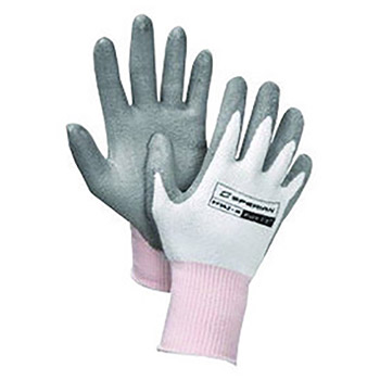 Honeywell Medium Pure Fit 13 Cut Light Weight Blue Nitrile Palm And Fingertip Coated Work Gloves With Gray High Performance Polyethylene Fiber Liner