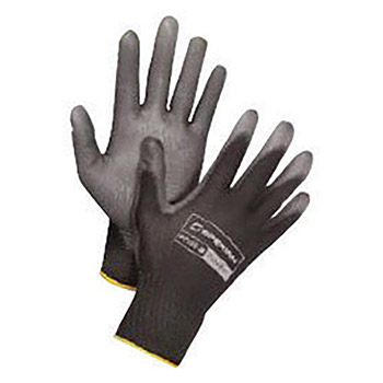 Honeywell Medium Pure Fit 13 Cut Light Weight Gray Polyurethane Palm Coated Work Gloves With Black Nylon Liner