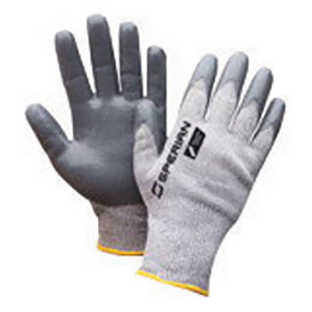 Honeywell Large Pure Fit FLX Cut Light Weight Cut Resistant Black Nitrile Palm And Fingertip Coated Work Gloves With Gray High Performance Polyethylene And Stainless Steel Strand Liner And Continuous Knit Wrist